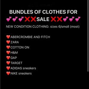 Clothing Bundle Sale